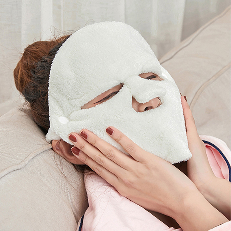 Face Steamer - 1개입 이중 레이어 두꺼운 코랄 플리스