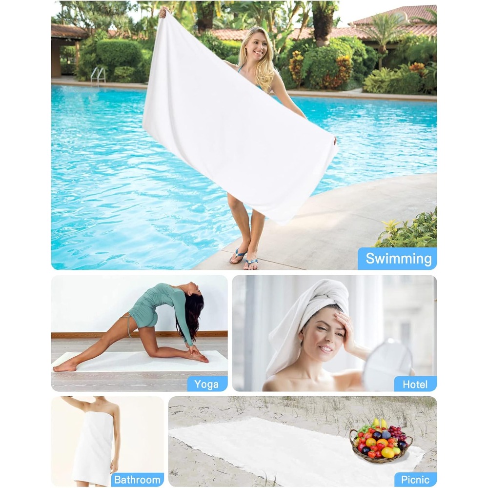 1pc 비치 타월 해변, 목욕, 수영장, 체육관, 요가 - Spa Towel 리뷰 및 가격