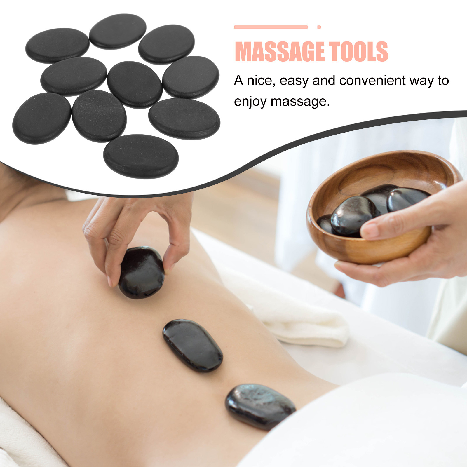 10개입 화산열석 천연 스파 에너지 스톤 얼굴, 등,  - Foot Spa 리뷰 및 가격