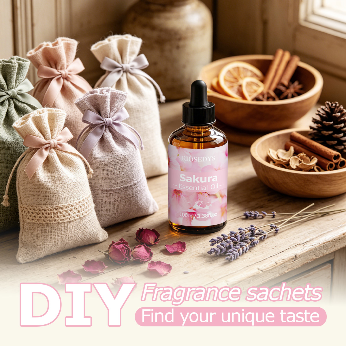 사쿠라 에센셜 오일, 디퓨저, DIY 공예 및 아로마테 - Aromatherapy Diffuser 리뷰 및 가격