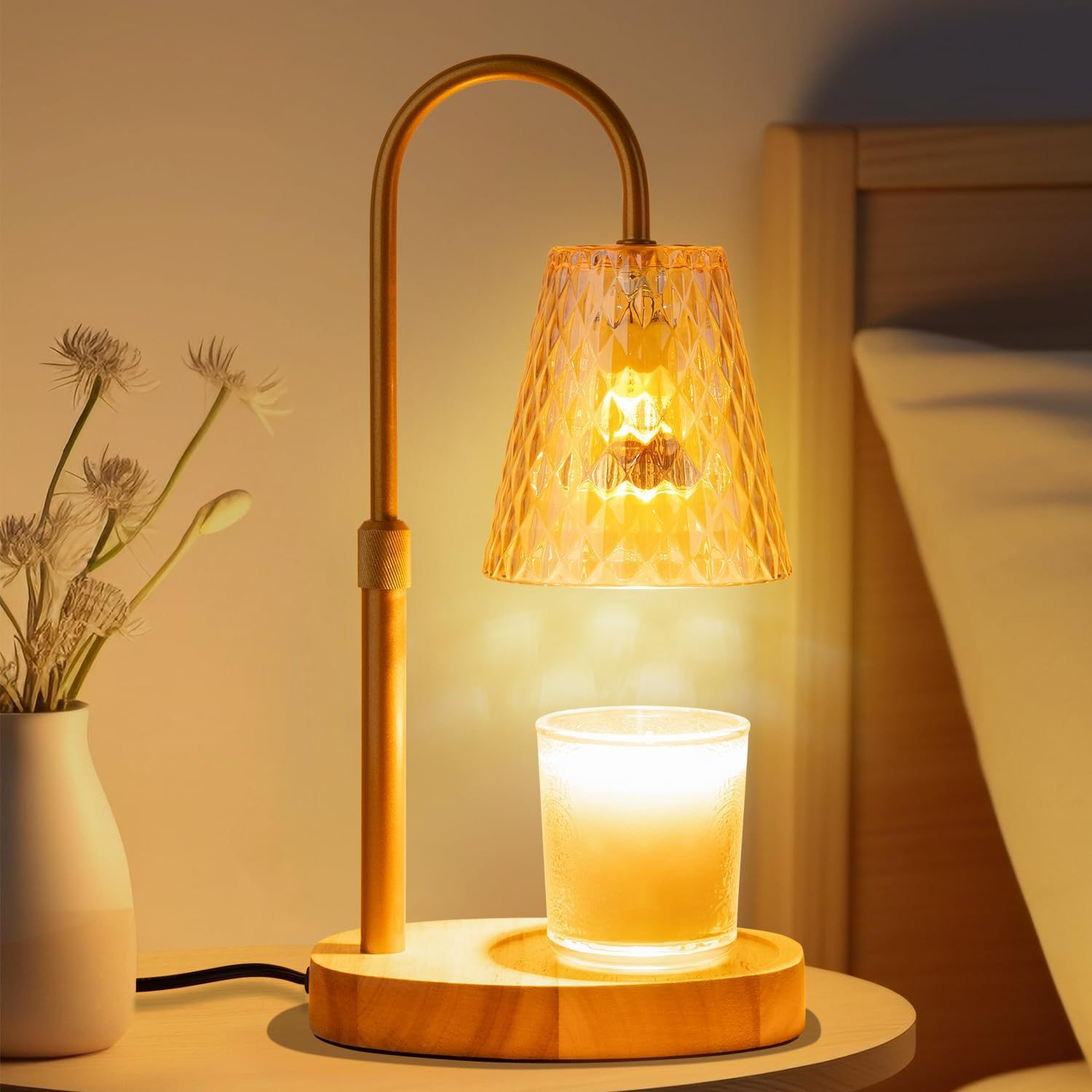 무화염 왁스 멜트 워머 램프 유리갓 레트로 아로마 캔들 - Wax Warmer 리뷰 및 가격