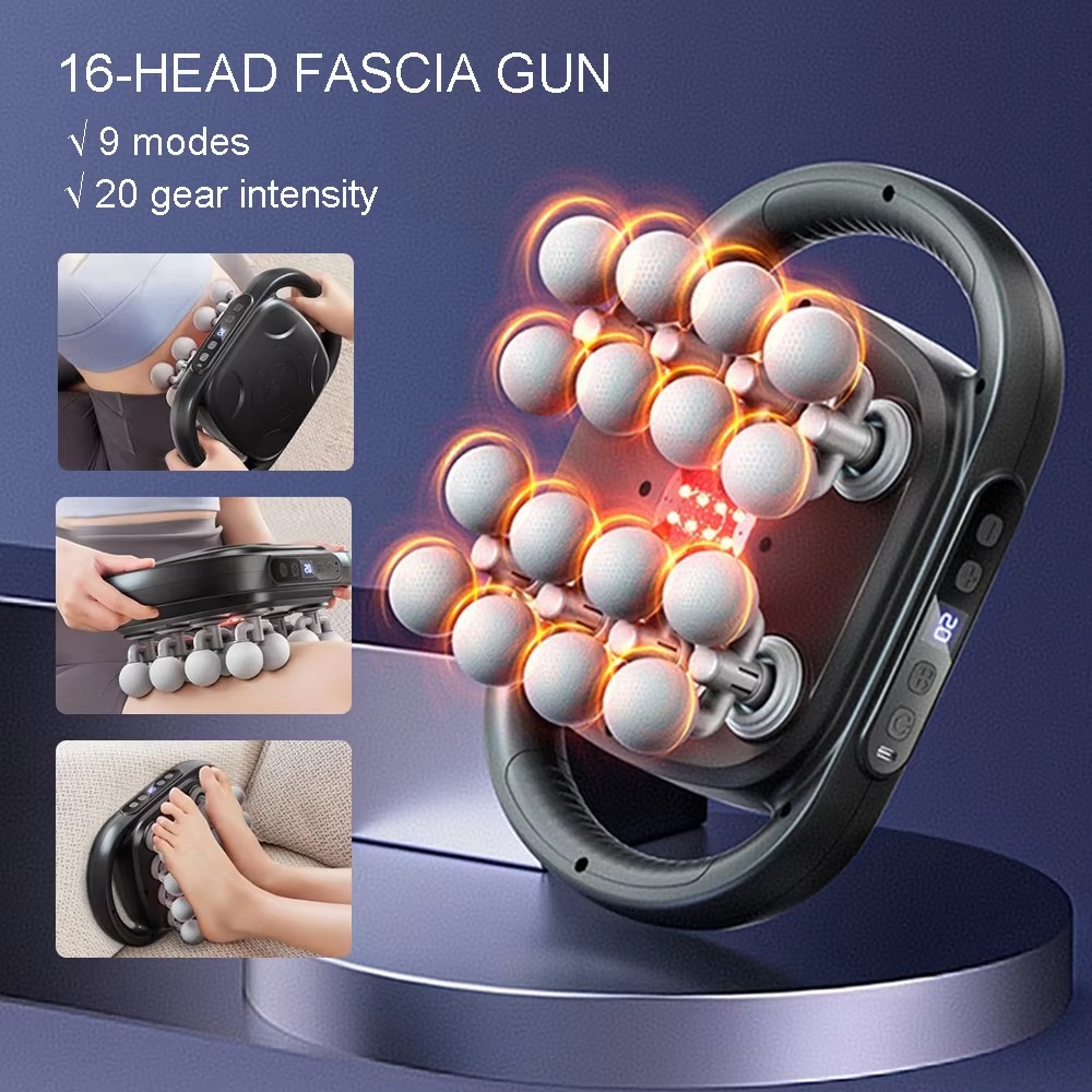 고주파 진동 16헤드 마사지건, 전신 마사지, 허리 및 - Massage Gun 리뷰 및 가격